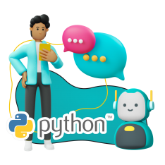 Умный чат-бот на Python - КИБЕРшкола программирования для детей, компьютерные курсы для школьников, начинающих и подростков - KIBERone г. Ступино