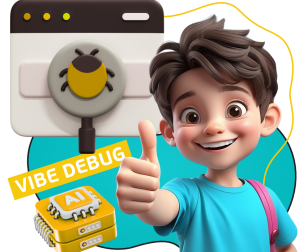 Тестирование & Vibe Debug. Охотники за багами - КИБЕРшкола программирования для детей, компьютерные курсы для школьников, начинающих и подростков - KIBERone г. Ступино
